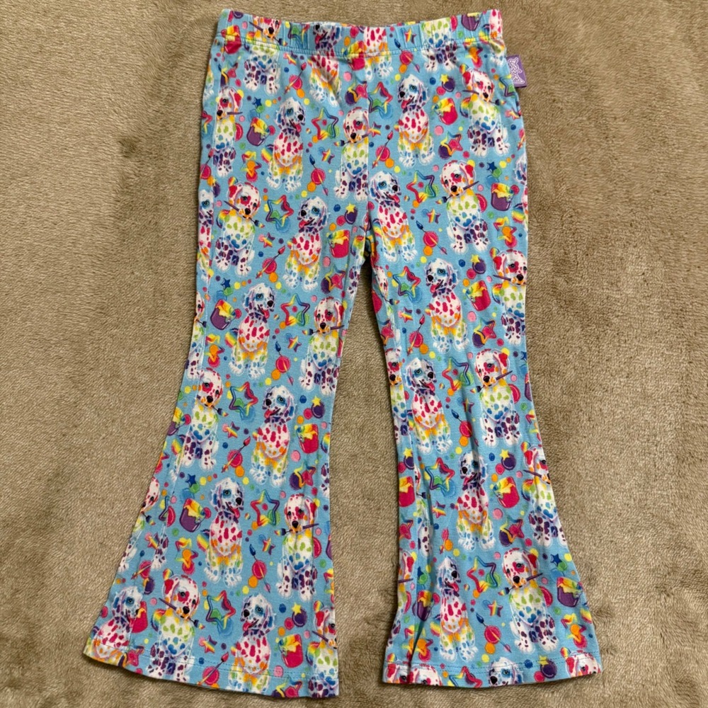 Posh Peanut Lisa Frank Rainbow Dalmatian Bell Bottom Pants 18-24 Months Blue